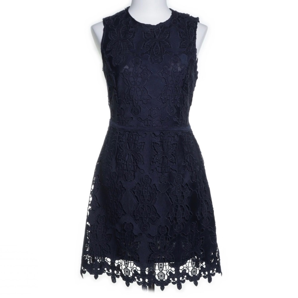 NWT H&M Sleeveless Blue Lace Dress, size small